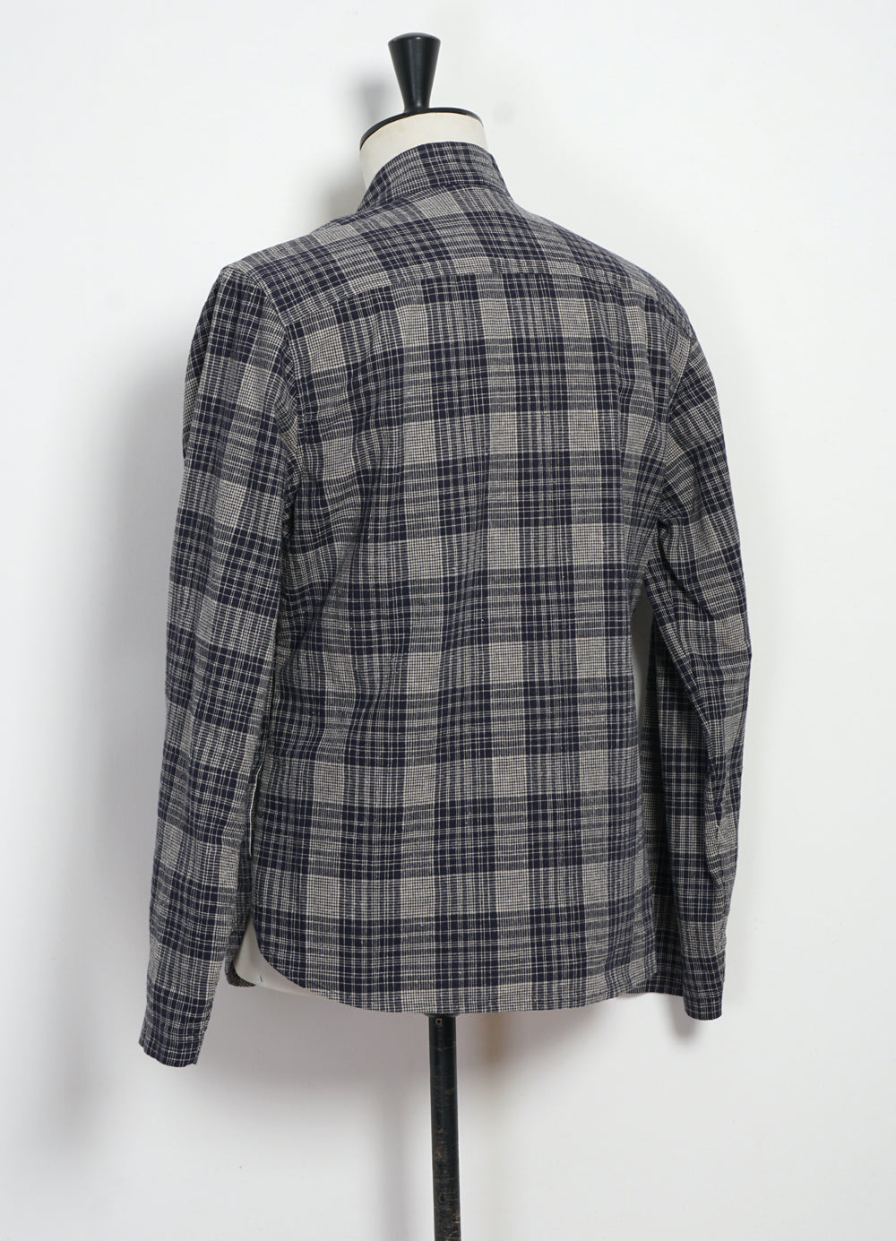 ROMAN 29-59-3 | Loose Cut Eastern Jacket | Navy Ecru Check