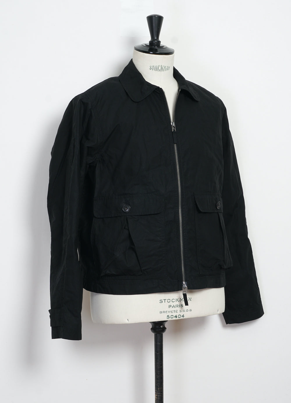 DEXTER 29-72-2 | Short Wide Utility Jacket | Waxed Black