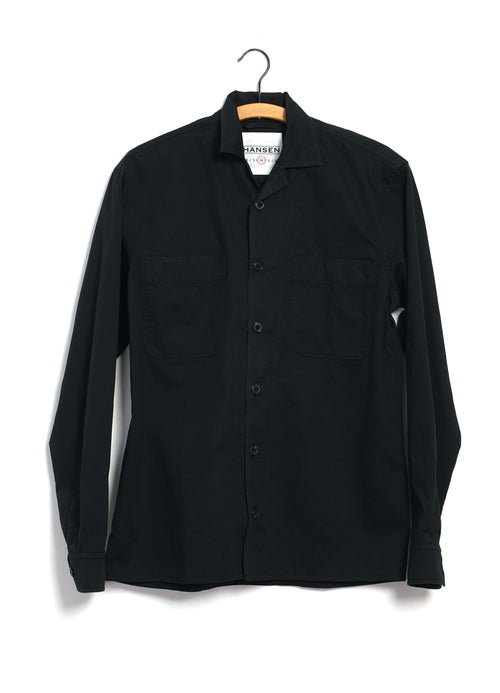 STEFFEN 29-77-2 | Shirt Jacket With Decorative Stitching | Black Drill