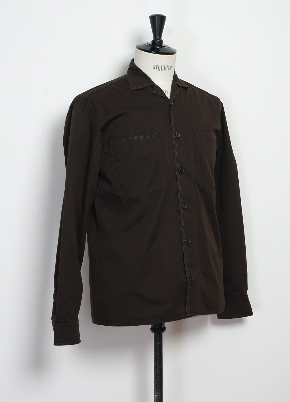 STEFFEN 29-77-9 | Shirt Jacket With Decorative Stitching | Coffee Drill