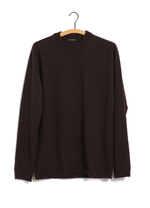 ESKE 30-04-7 | Knitted Crew Neck Sweater | Chocolate