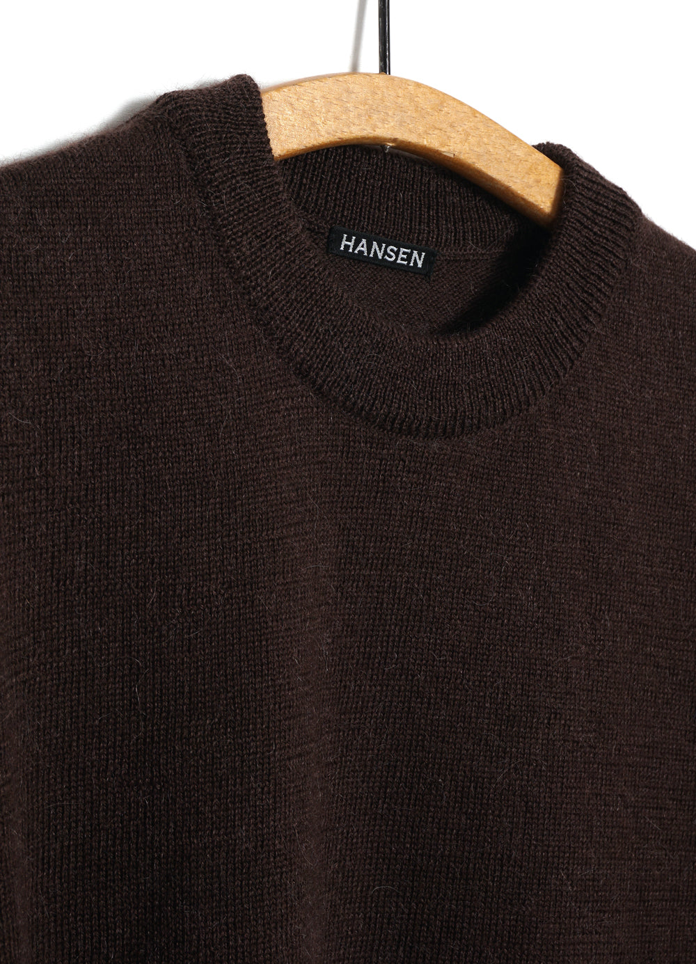 ESKE 30-04-7 | Knitted Crew Neck Sweater | Chocolate