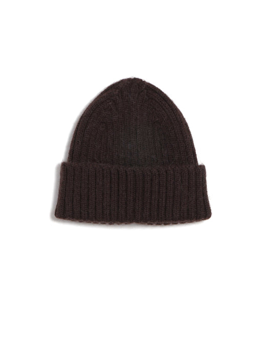 TOBY 30-04-7 | Rib Knit Beanie | Chocolate