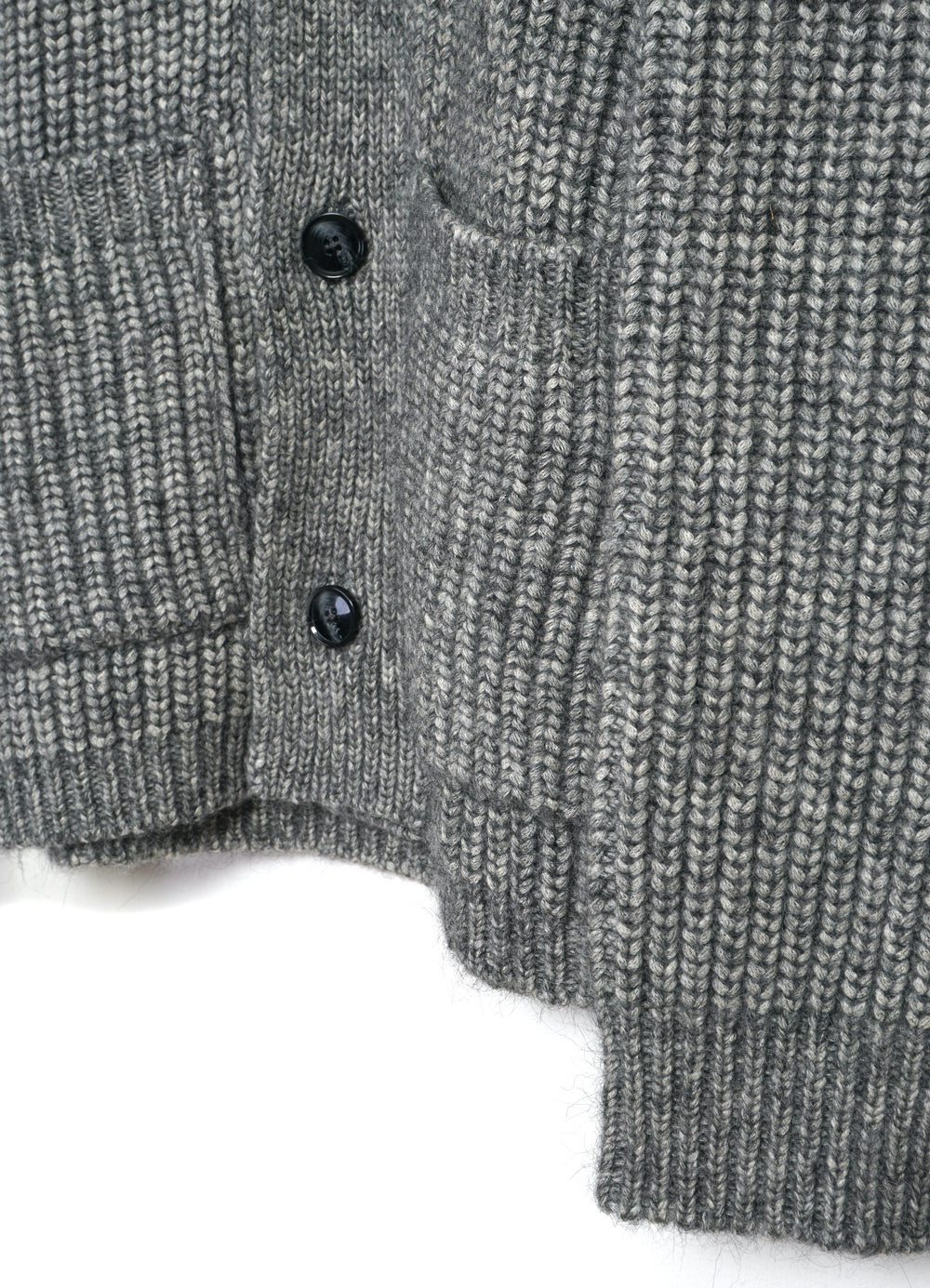 LINUS 30-07-5 | Heavy Rib Cardigan | Silver