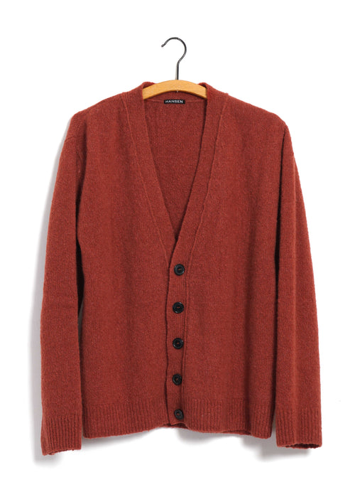 LEANDER 30-08-8 | Classic Cardigan | Rust