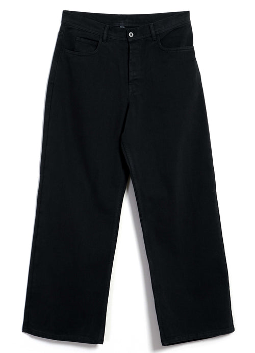 MILAN 30-26-2 | Straight Wide Workwear Trousers | Washed Black