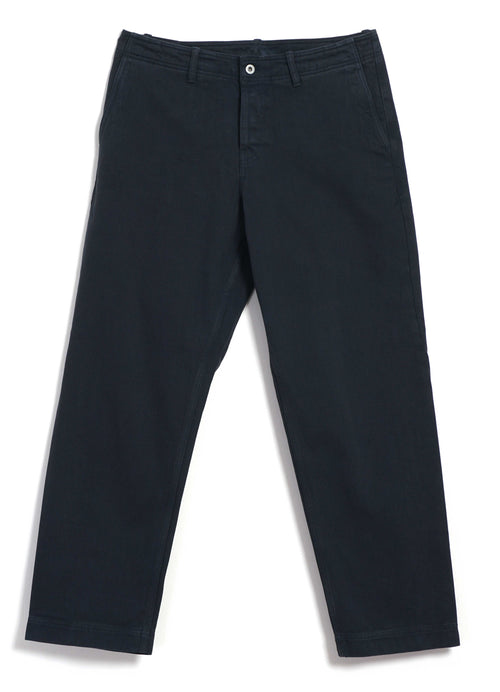 TRYGVE 30-26-3 | Cropped Workwear Trousers | Blue Whale