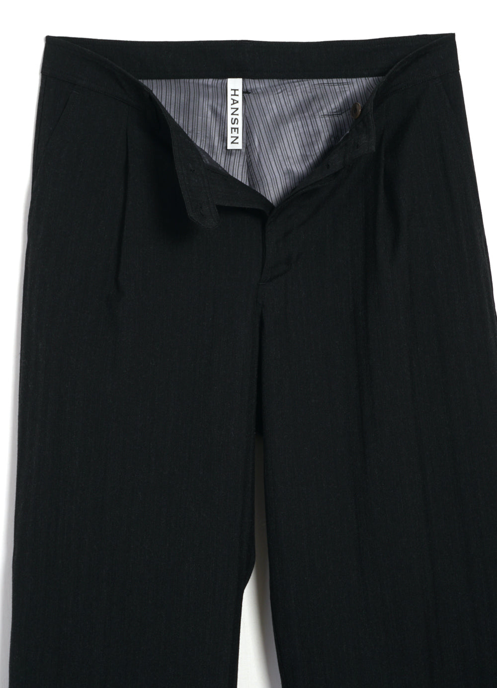 MIKA 30-33-2 | Wide Straight Pleated Trousers | Anthracite