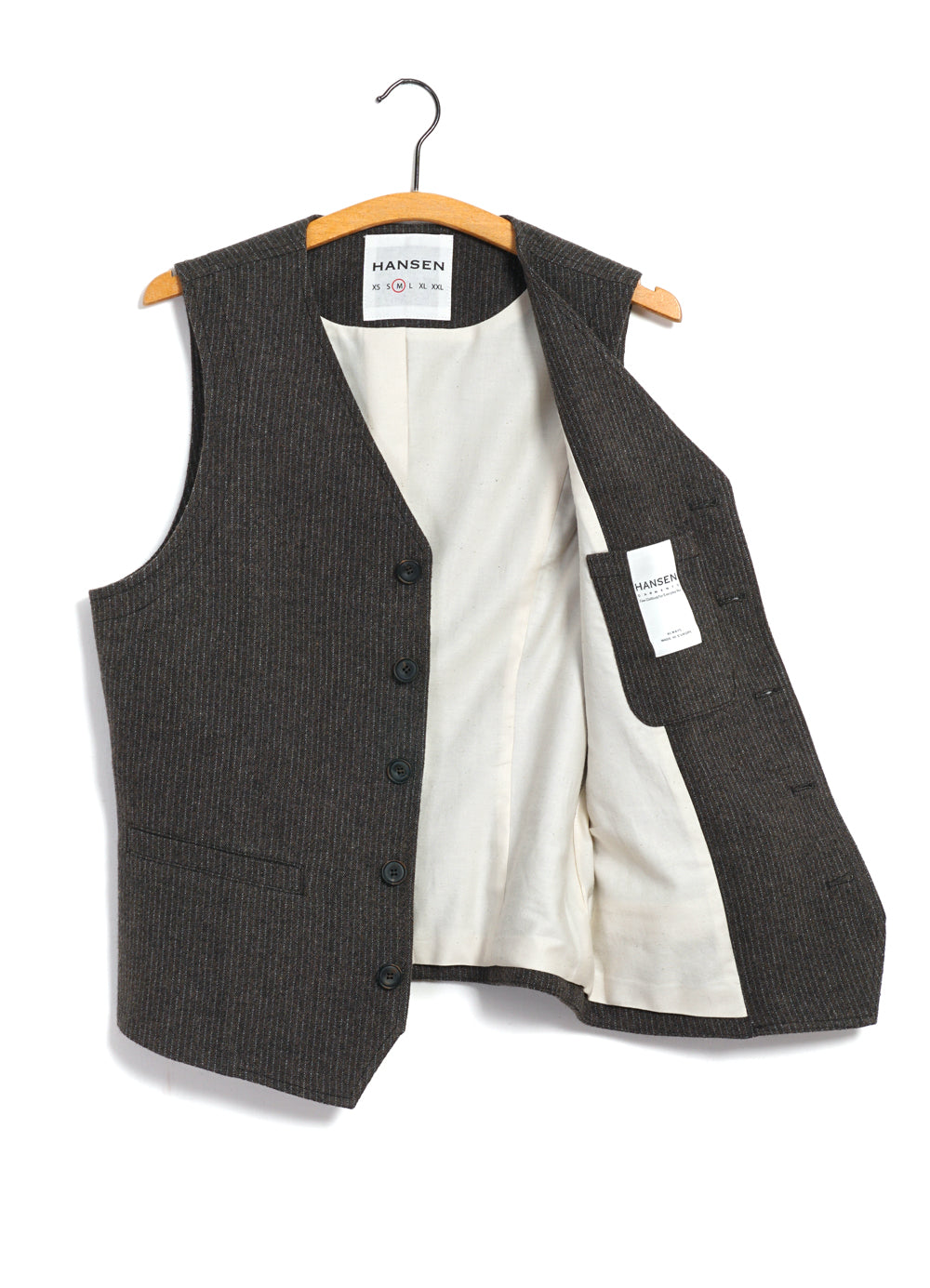 KNUD 30-44-9 | Casual Waistcoat | Brown Wool Pin
