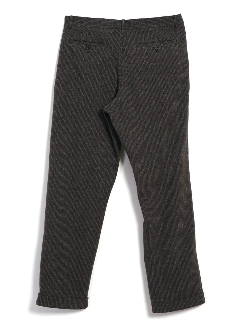 SUNE 30-44-9 | Pleated Classic Trousers | Brown Wool Pin