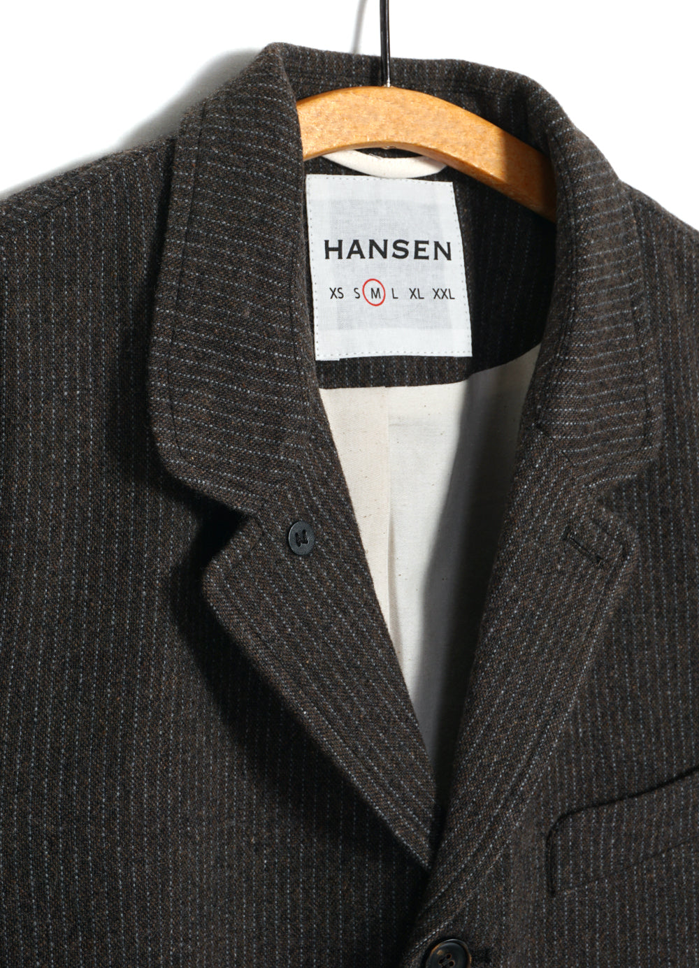 VINCENT 30-44-9 | Classic Four Button Blazer | Brown Wool Pin