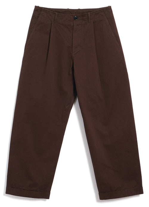 BOBBY 30-56-8 | Wide Pleated Everyday Trousers | Chestnut