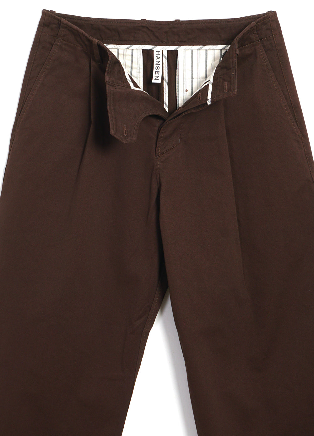 BOBBY 30-56-8 | Wide Pleated Everyday Trousers | Chestnut