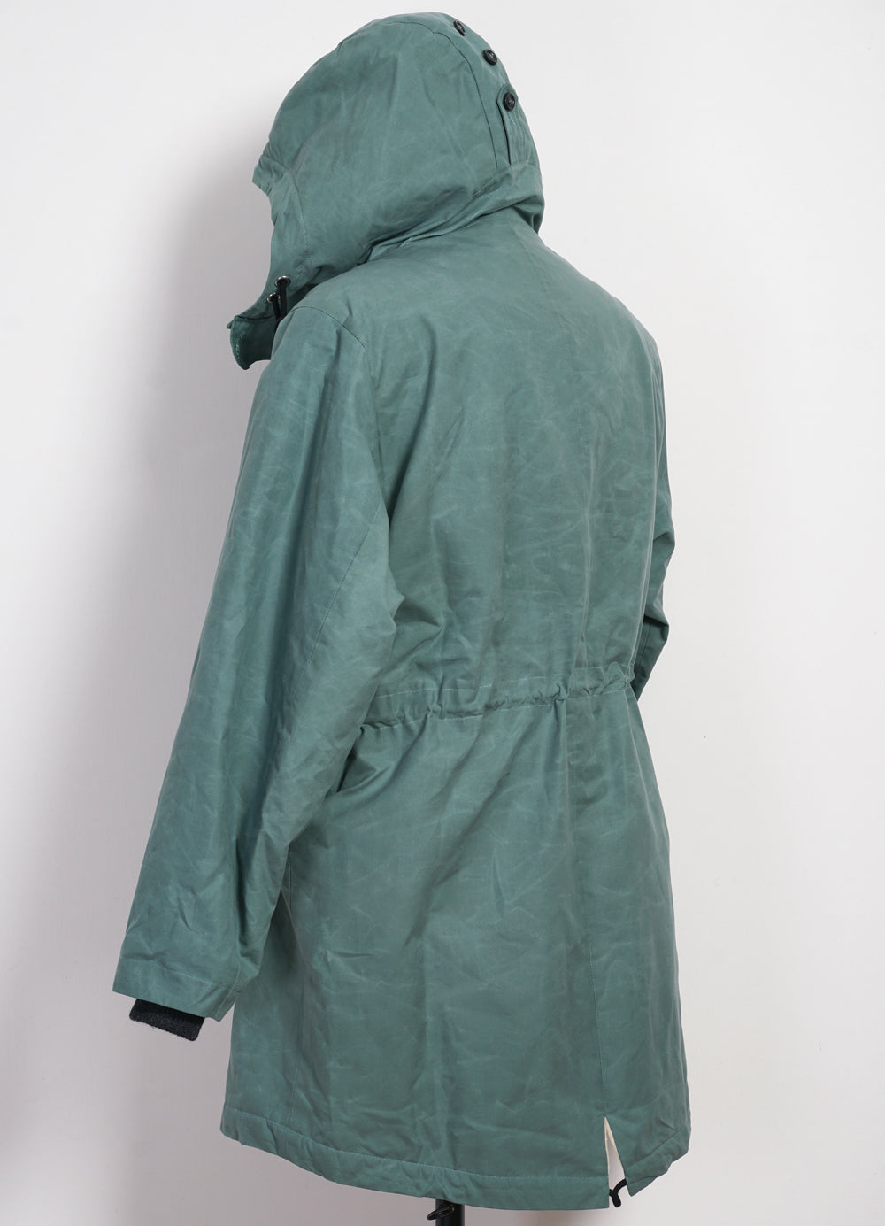 RASMUS 30-68-6 | Waxed Parka With Zipper | Faded Green