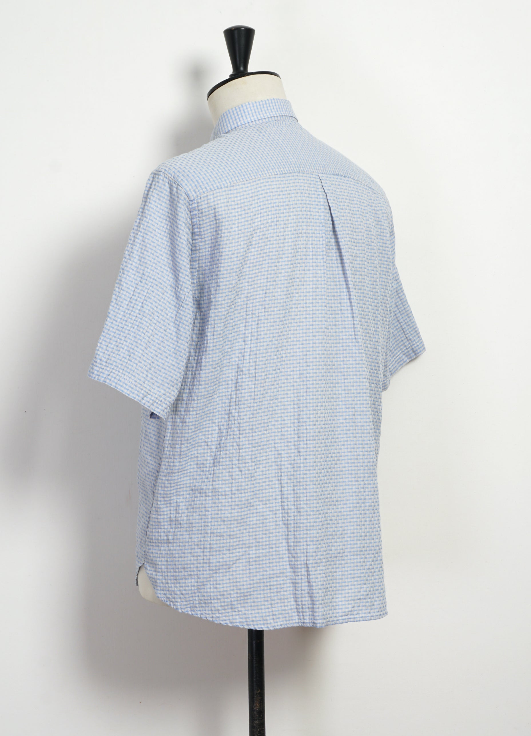 REIDAR 31-34-3 | Loose Fit Short Sleeve Shirt | Broken Blue Checks