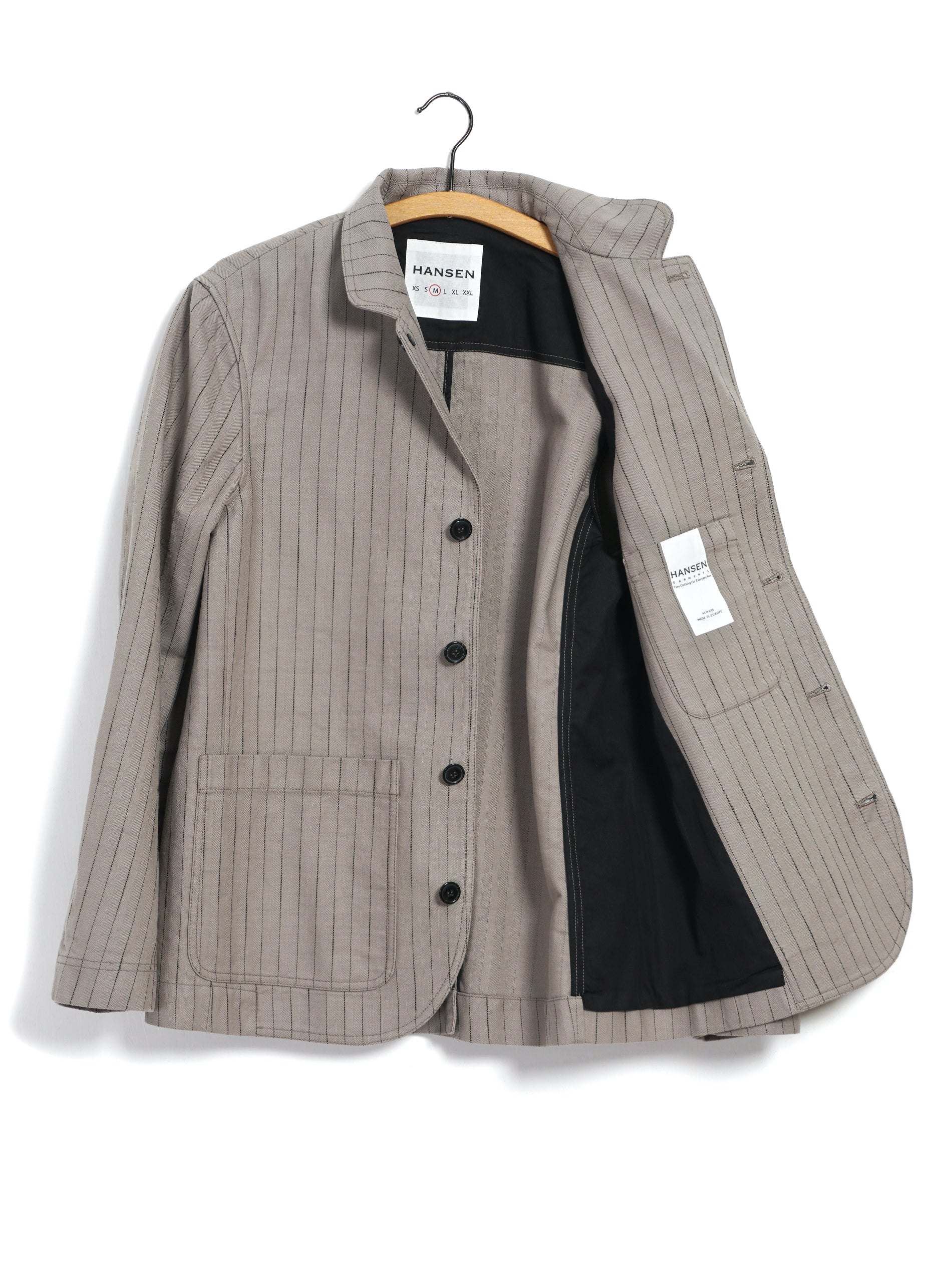 JOSUF 31-57-5 | Workwear Blazer | Beige Herringbone Pin – HANSEN
