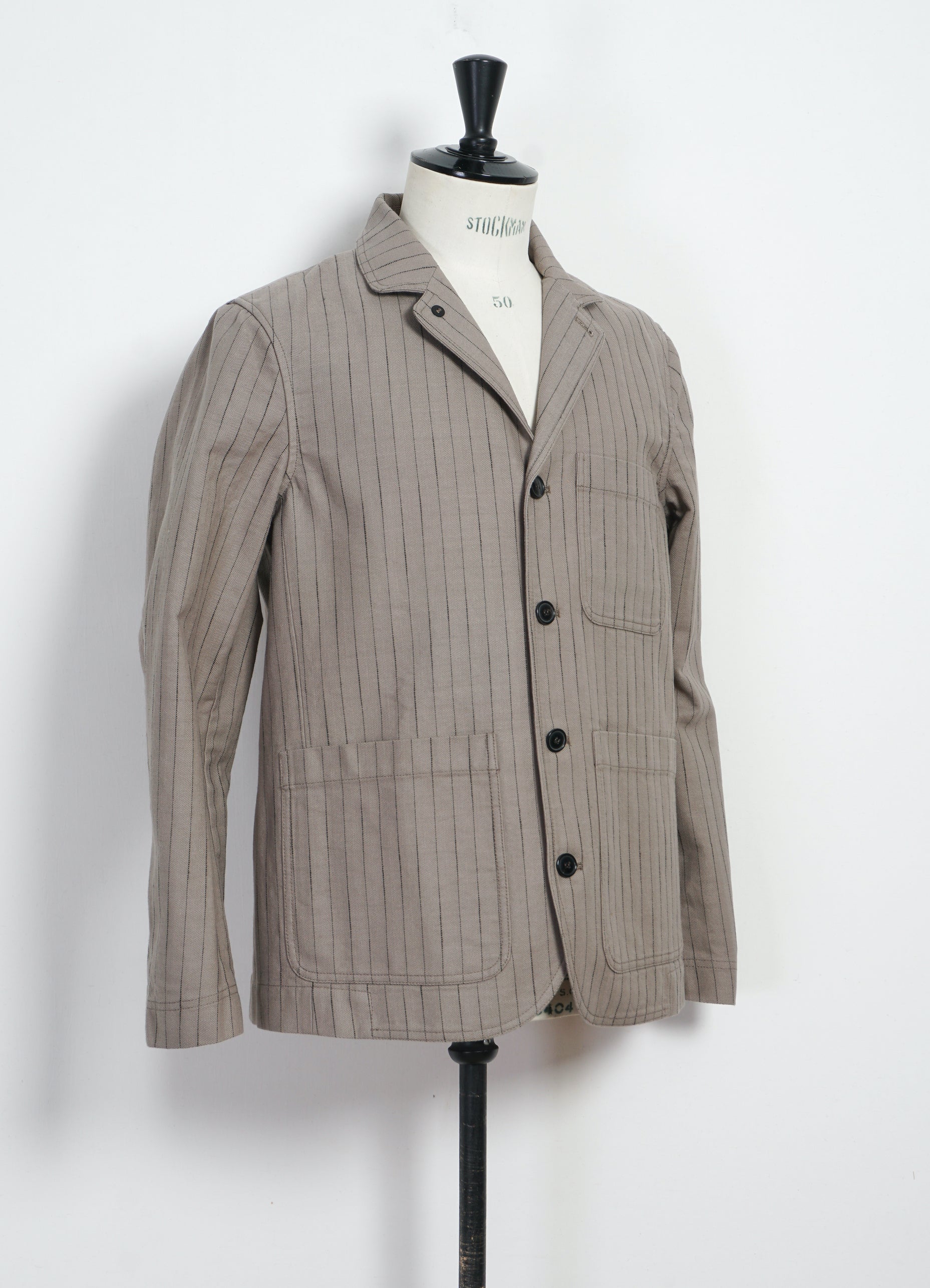 JOSUF 31-57-5 | Workwear Blazer | Beige Herringbone Pin – HANSEN