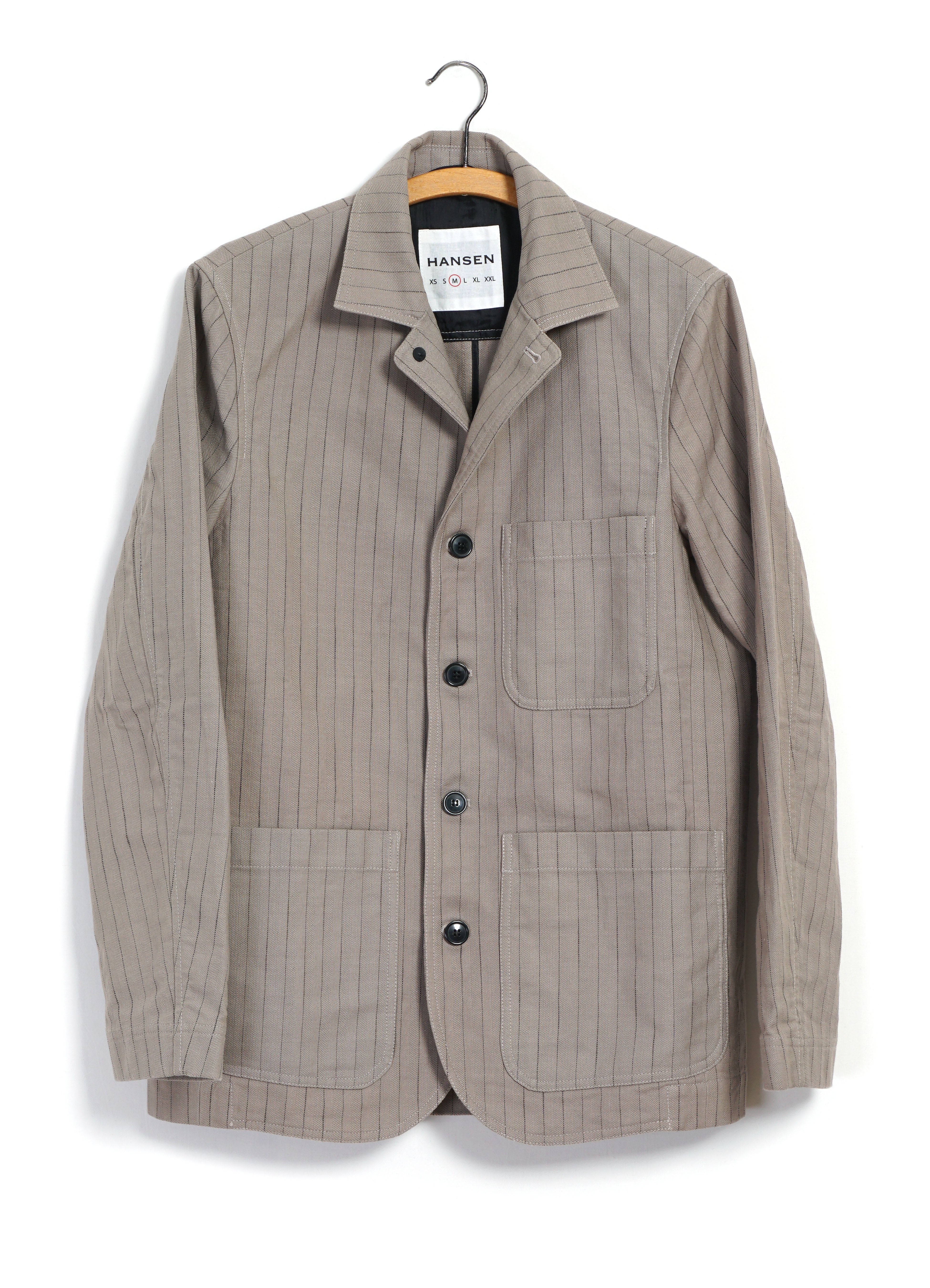 JOSUF 31-57-5 | Workwear Blazer | Beige Herringbone Pin – HANSEN