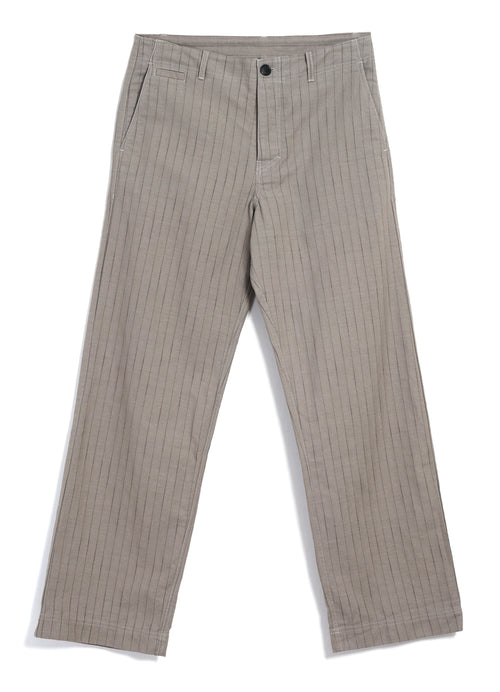 KELD 31-57-5 | Straight Cut Trousers | Beige Herringbone Pin
