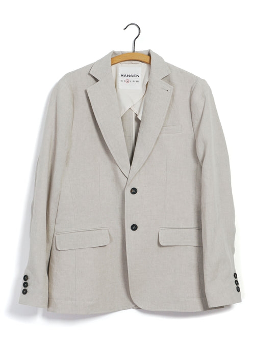 CHRIS 31-67-1 | Classic Two Button Blazer | Nature Linen