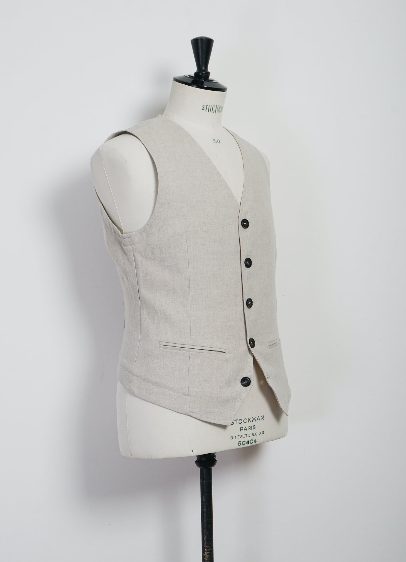 DANIEL 31-67-1 | Classic Waistcoat | Nature Linen