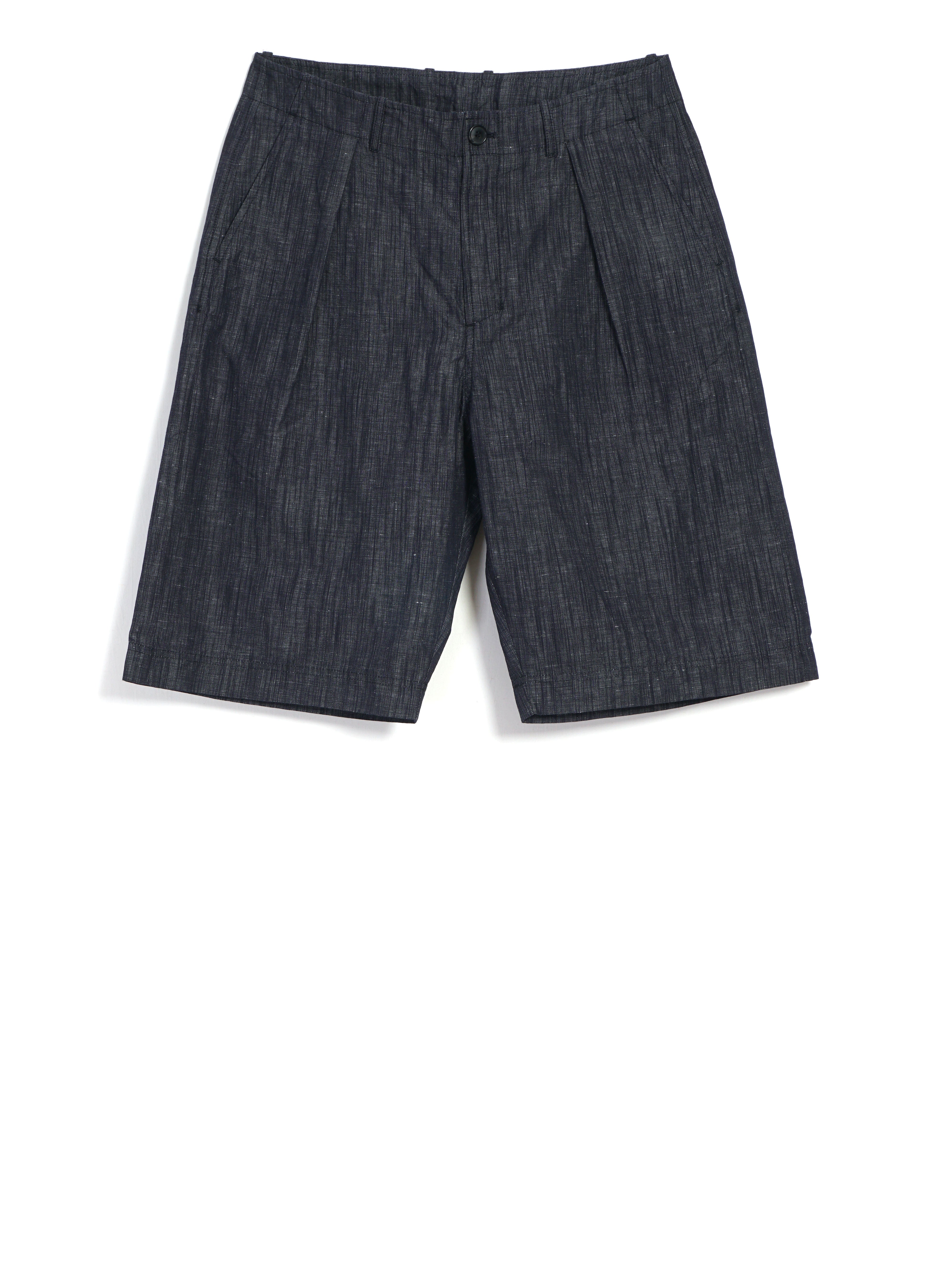ROBIN 31-74-3 | Wide Pleated Shorts | Washed Navy – HANSEN Garments