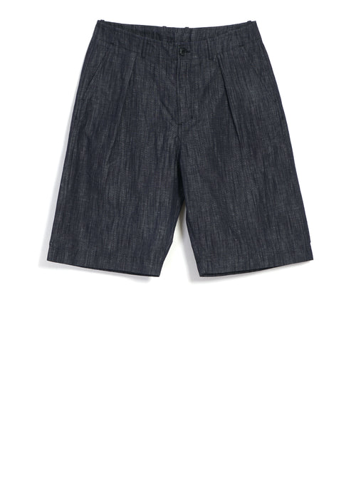 ROBIN 31-74-3 | Wide Pleated Shorts | Washed Navy