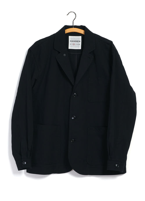 MALVIN 31-75-2 | Loose Cut Blazer | Black Twill
