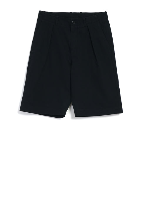 ROBIN 31-75-2 | Wide Pleated Shorts | Black Twill