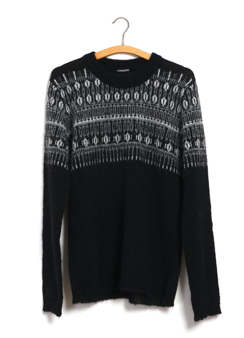 ESKE 32-02-2 | Jacquard Design Sweater | Nordic Black