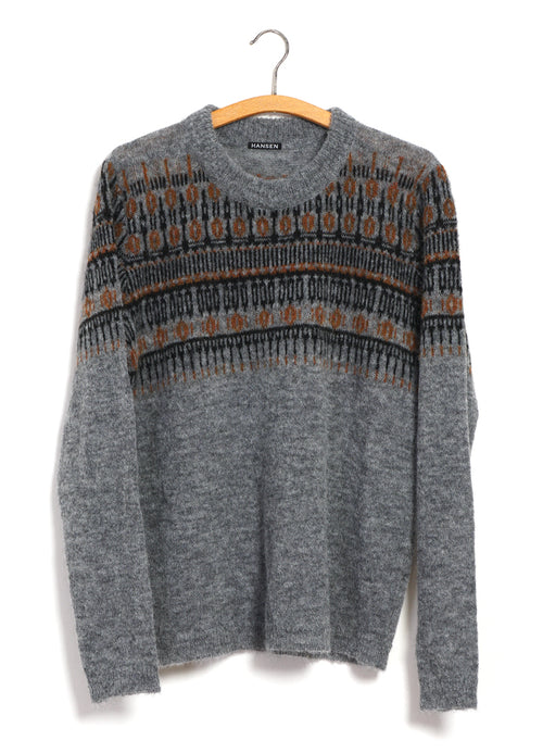 ESKE 32-02-5 | Jacquard Design Sweater | Nordic Grey