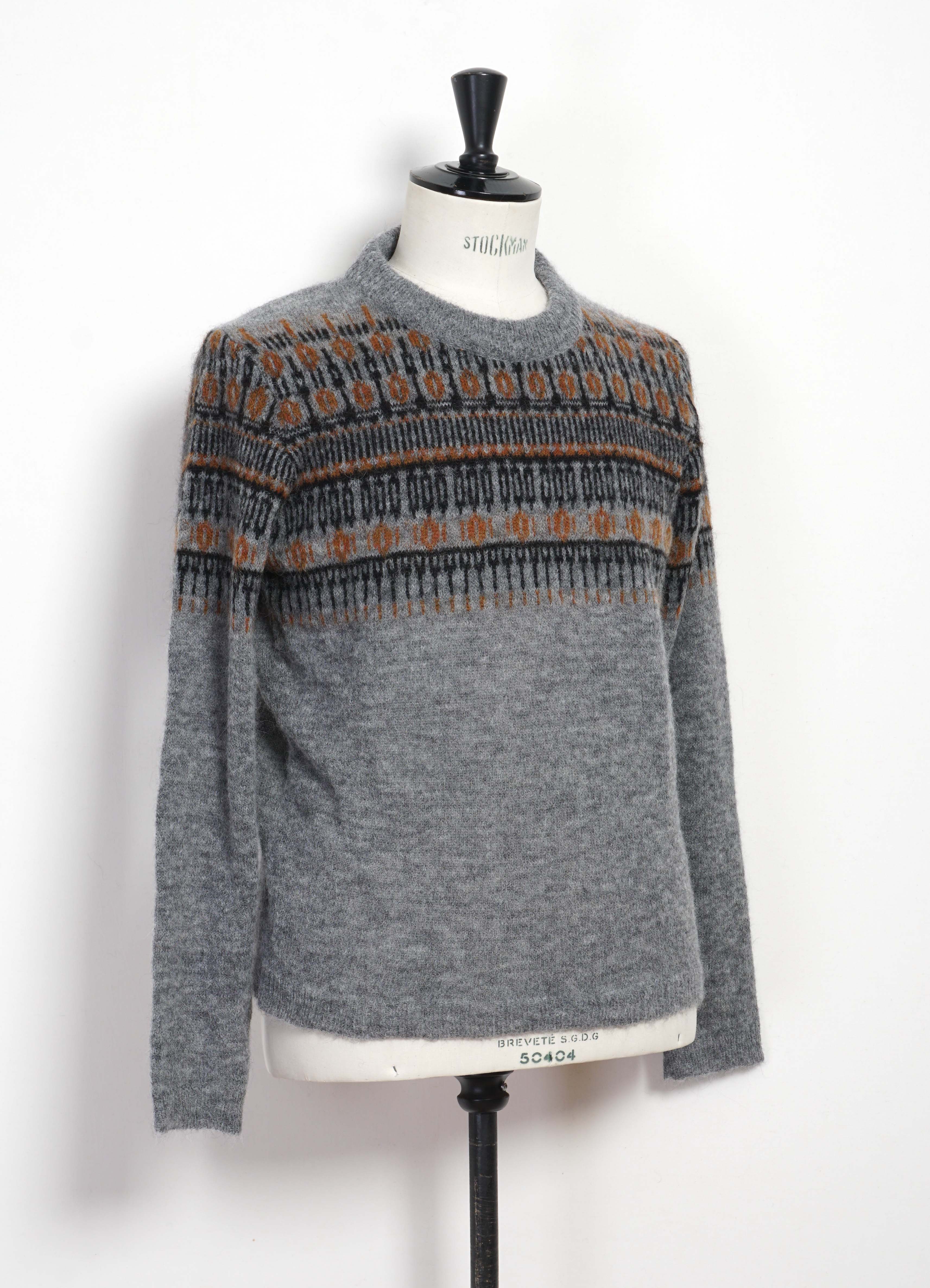 ESKE 32-02-5 | Jacquard Design Sweater | Nordic Grey