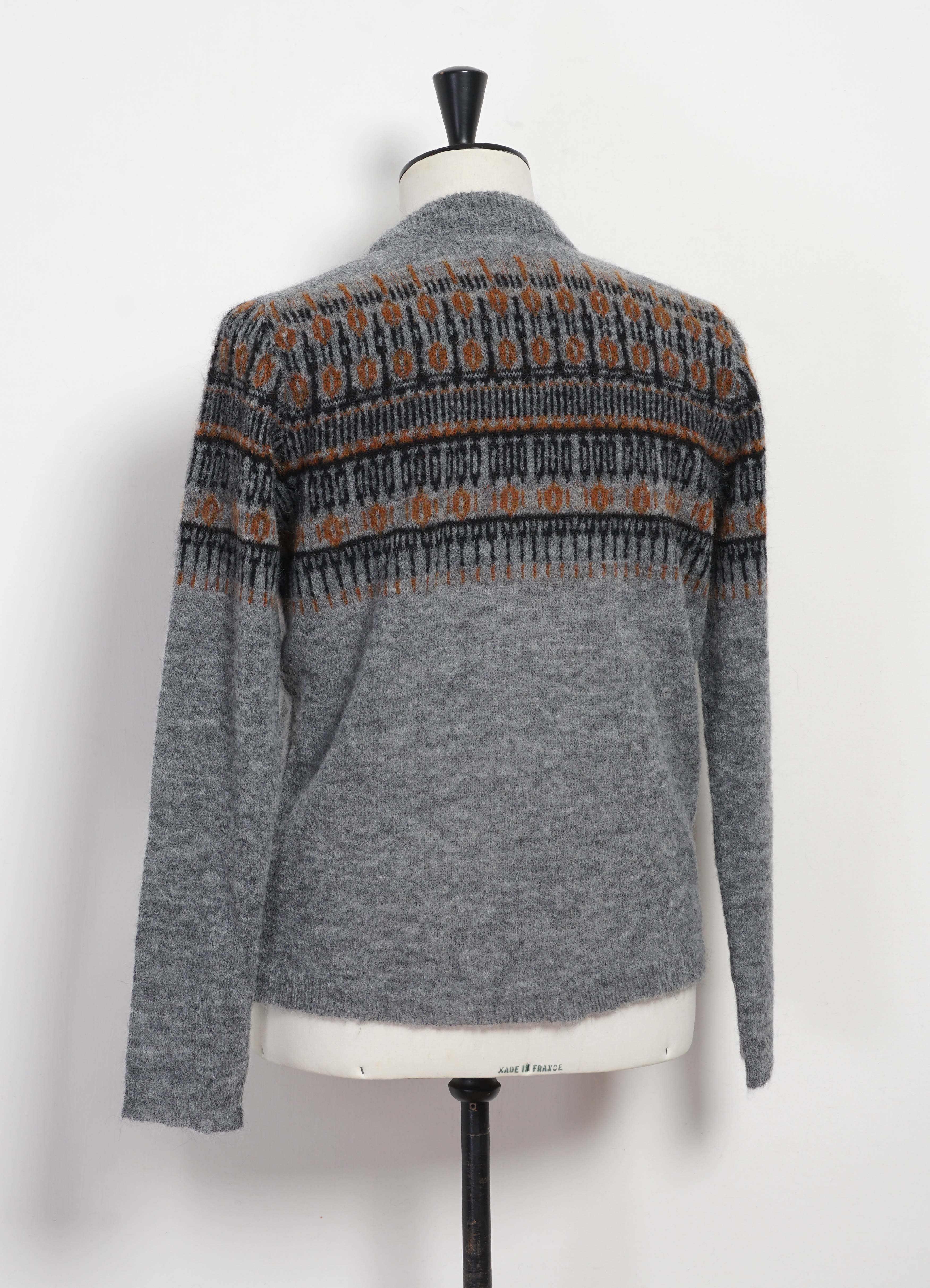 ESKE 32-02-5 | Jacquard Design Sweater | Nordic Grey