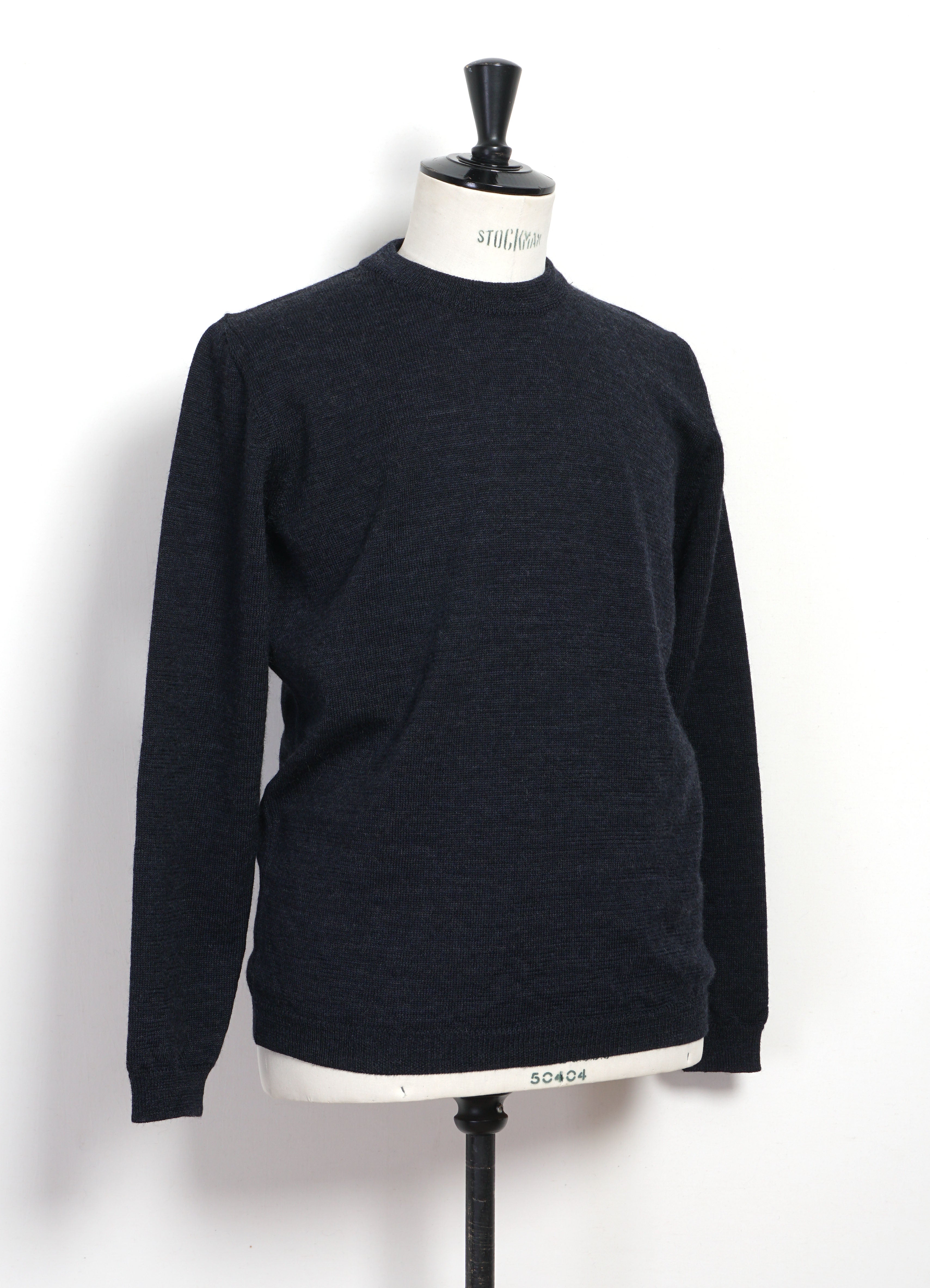 ESKE 32-05-3 | Knitted Crew Neck Sweater | Blue Melange
