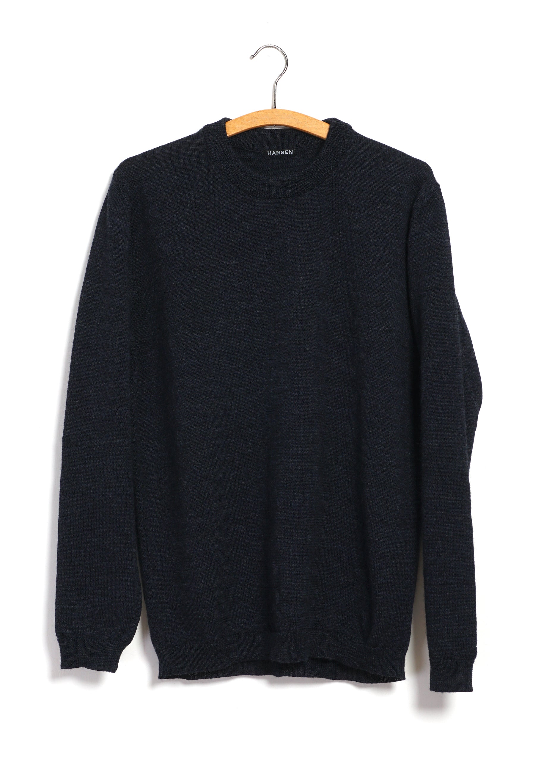 ESKE 32-05-3 | Knitted Crew Neck Sweater | Blue Melange