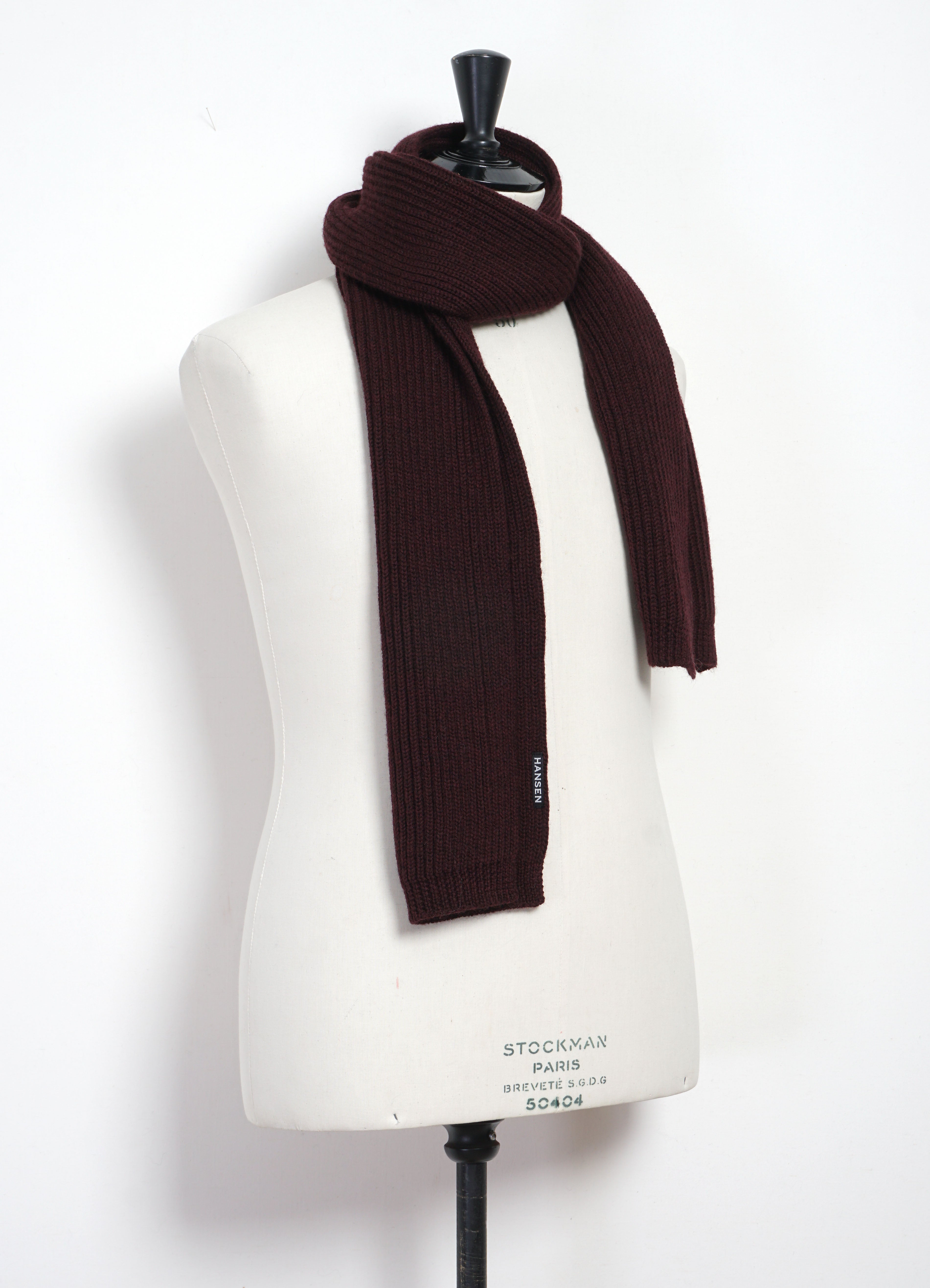 PETTER 32-05-8 | Rib Knit Scarf | Bordeaux