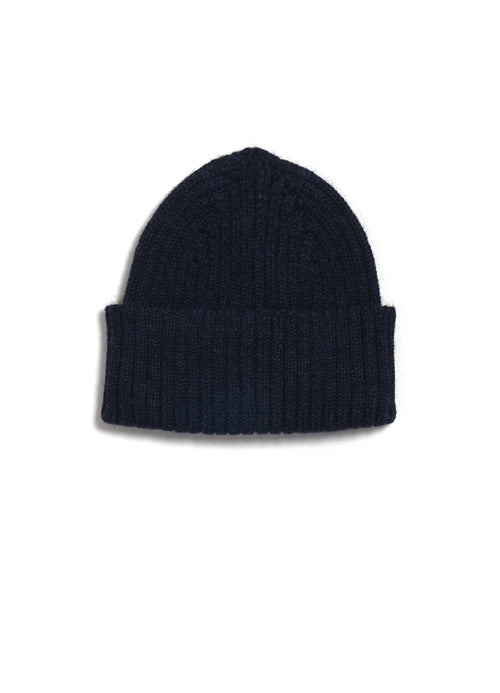 TOBY 32-05-3 | Rib Knit Beanie | Blue Melange