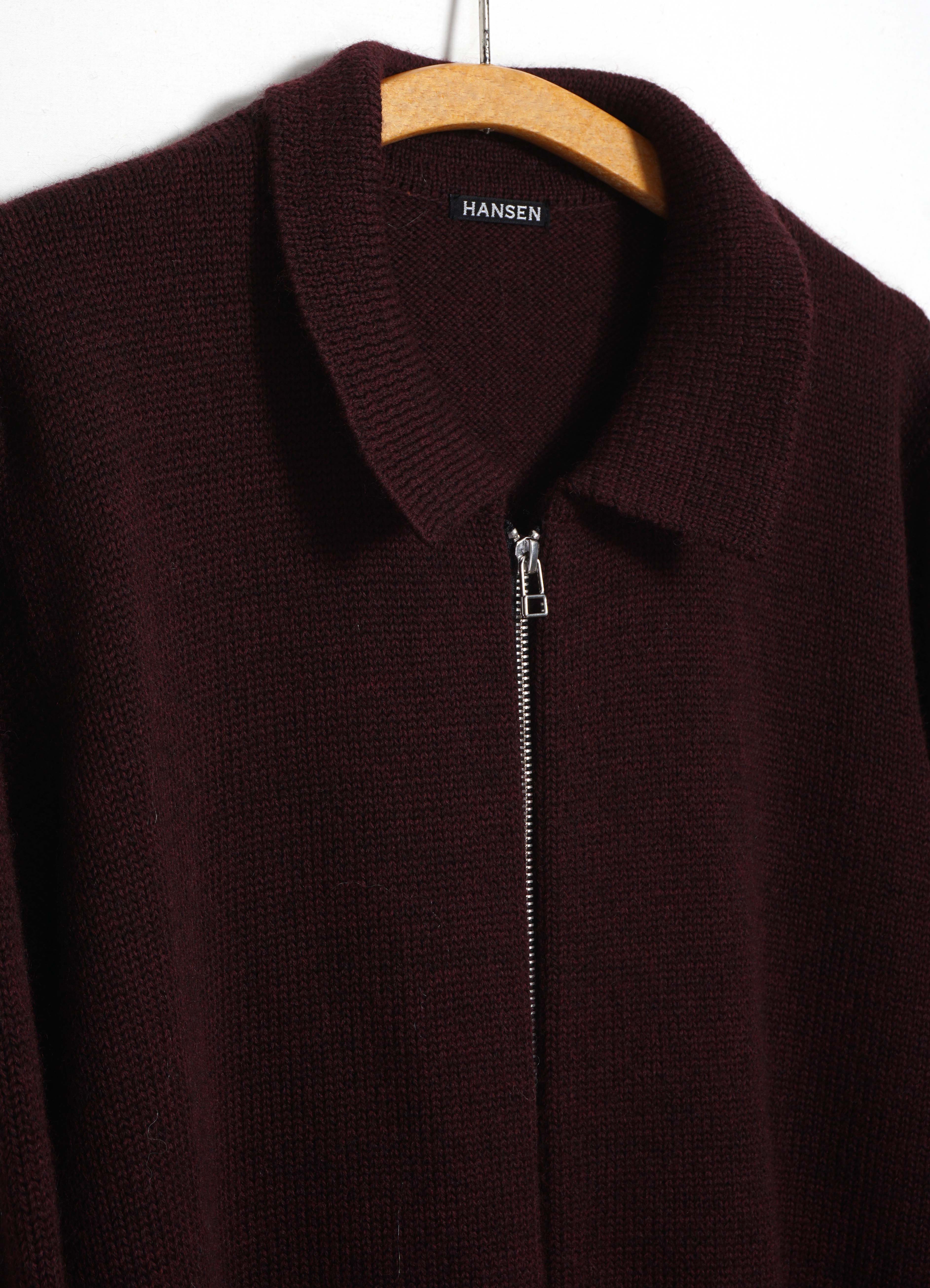 DYLAN 32-06-8 | Zipper Cardigan | Bordeaux