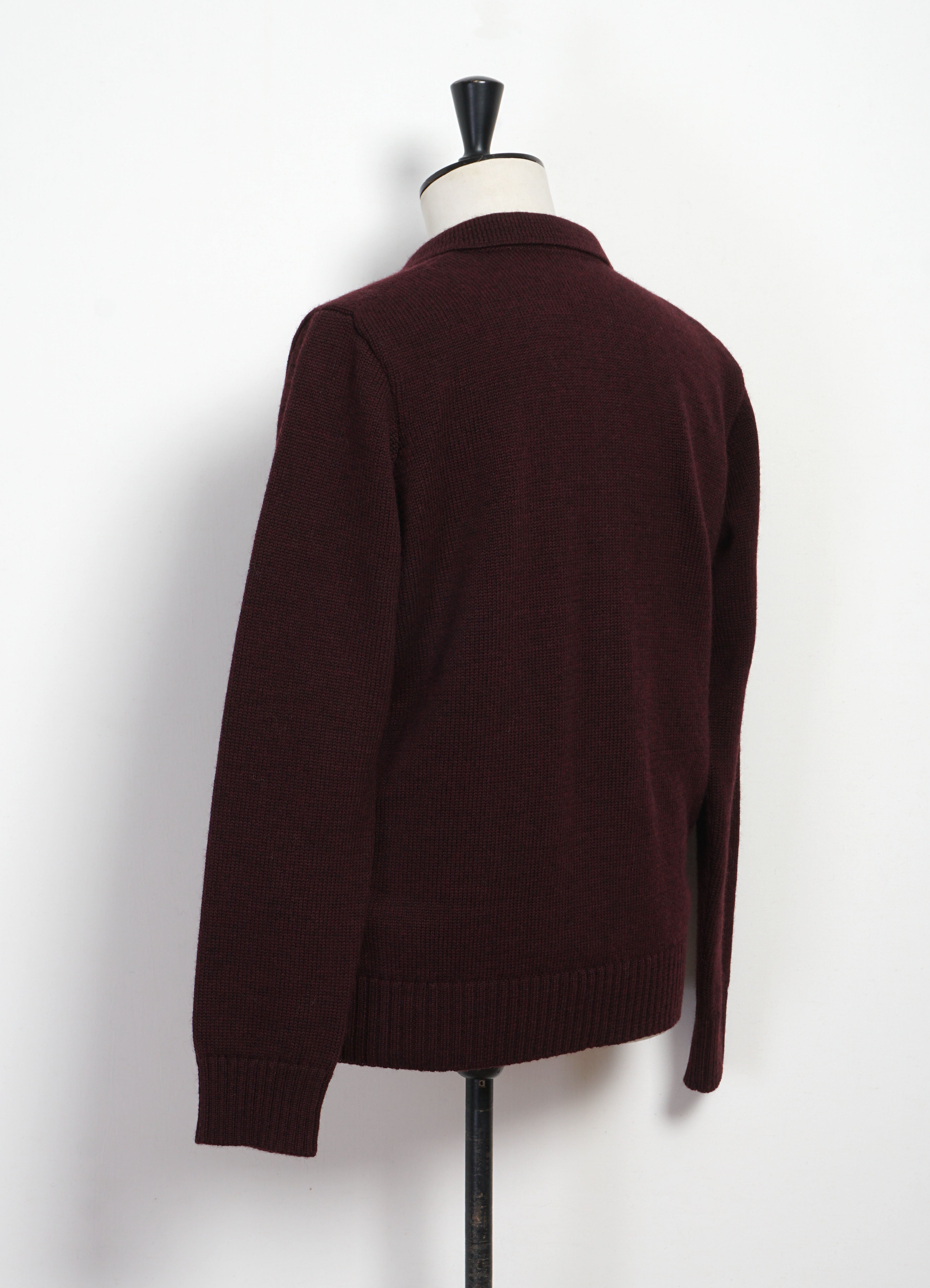 DYLAN 32-06-8 | Zipper Cardigan | Bordeaux