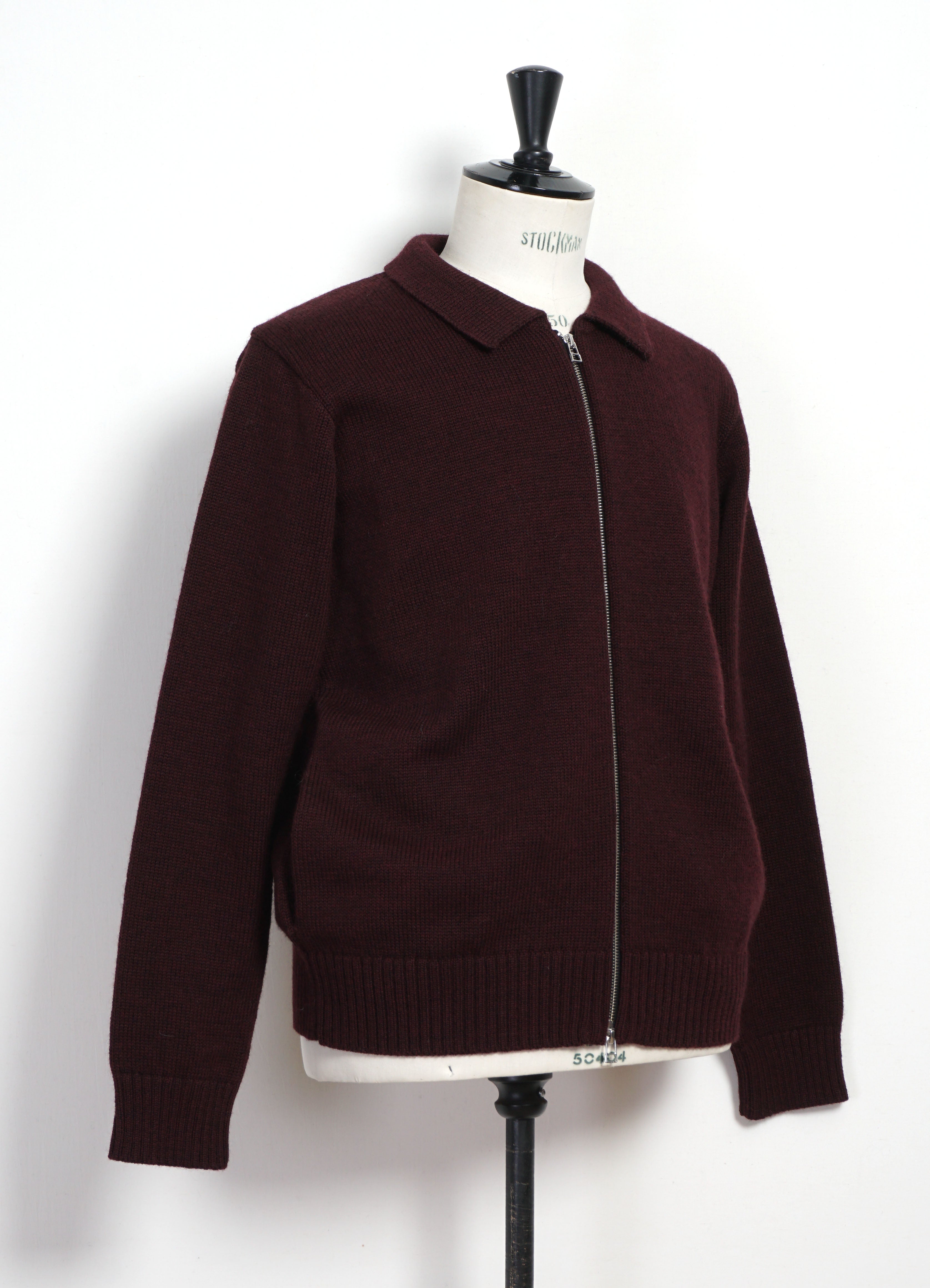 DYLAN 32-06-8 | Zipper Cardigan | Bordeaux