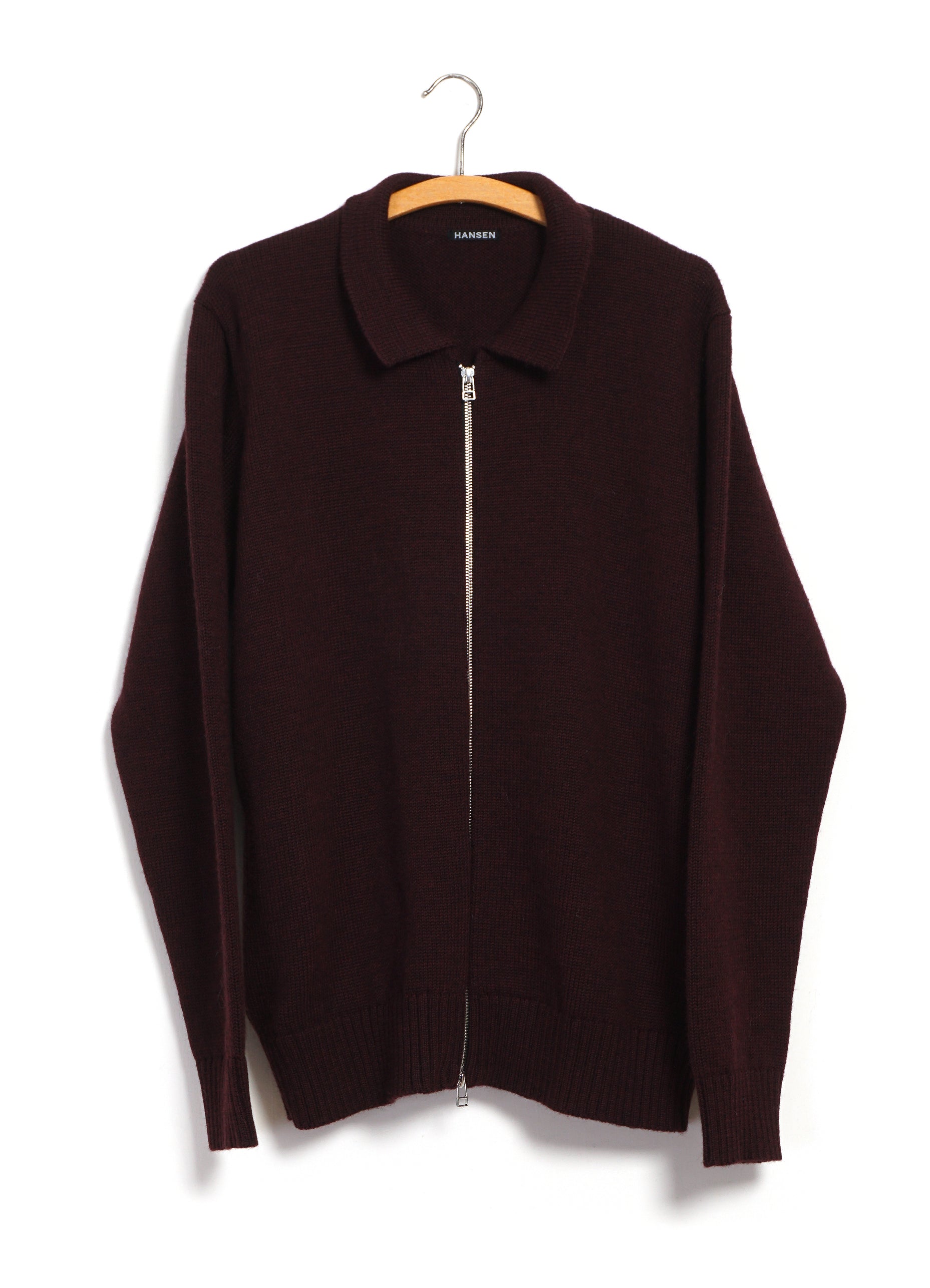 DYLAN 32-06-8 | Zipper Cardigan | Bordeaux