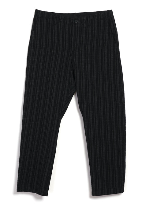 TRYGVE 32-29-2 | Loose Cut Tapered Trousers | Black 'n' White