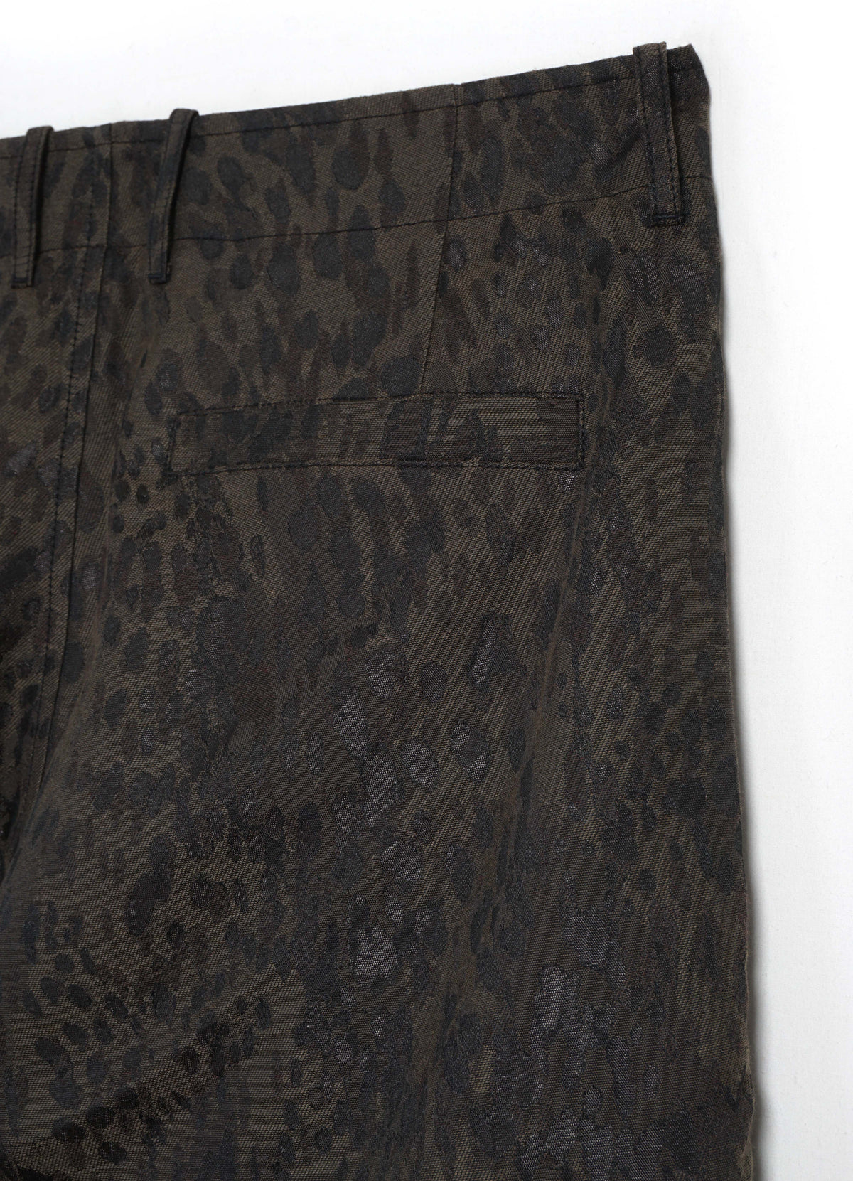 BOBBY 32-39-6 | Wide Pleated Trousers | Camo Leopard