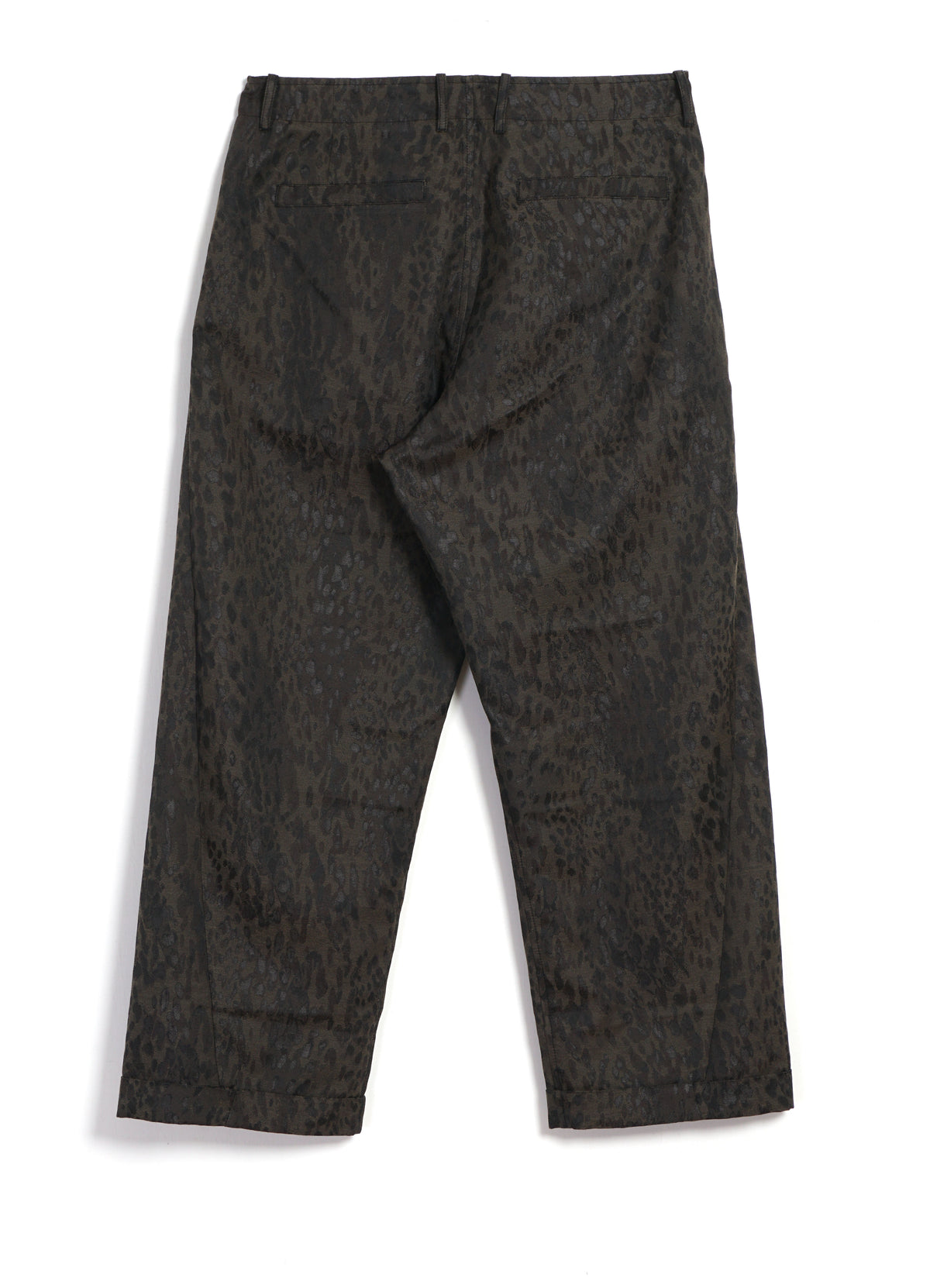 BOBBY 32-39-6 | Wide Pleated Trousers | Camo Leopard