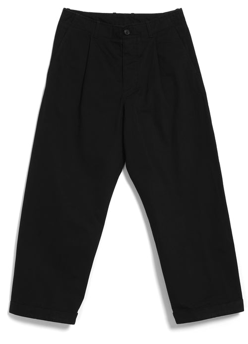 BOBBY 32-56-2 | Wide Pleated Trousers | Black
