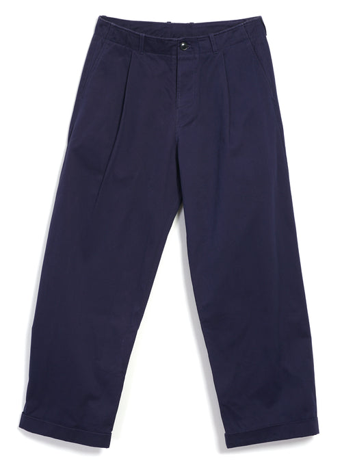 BOBBY 32-56-3 | Wide Pleated Trousers | Marine