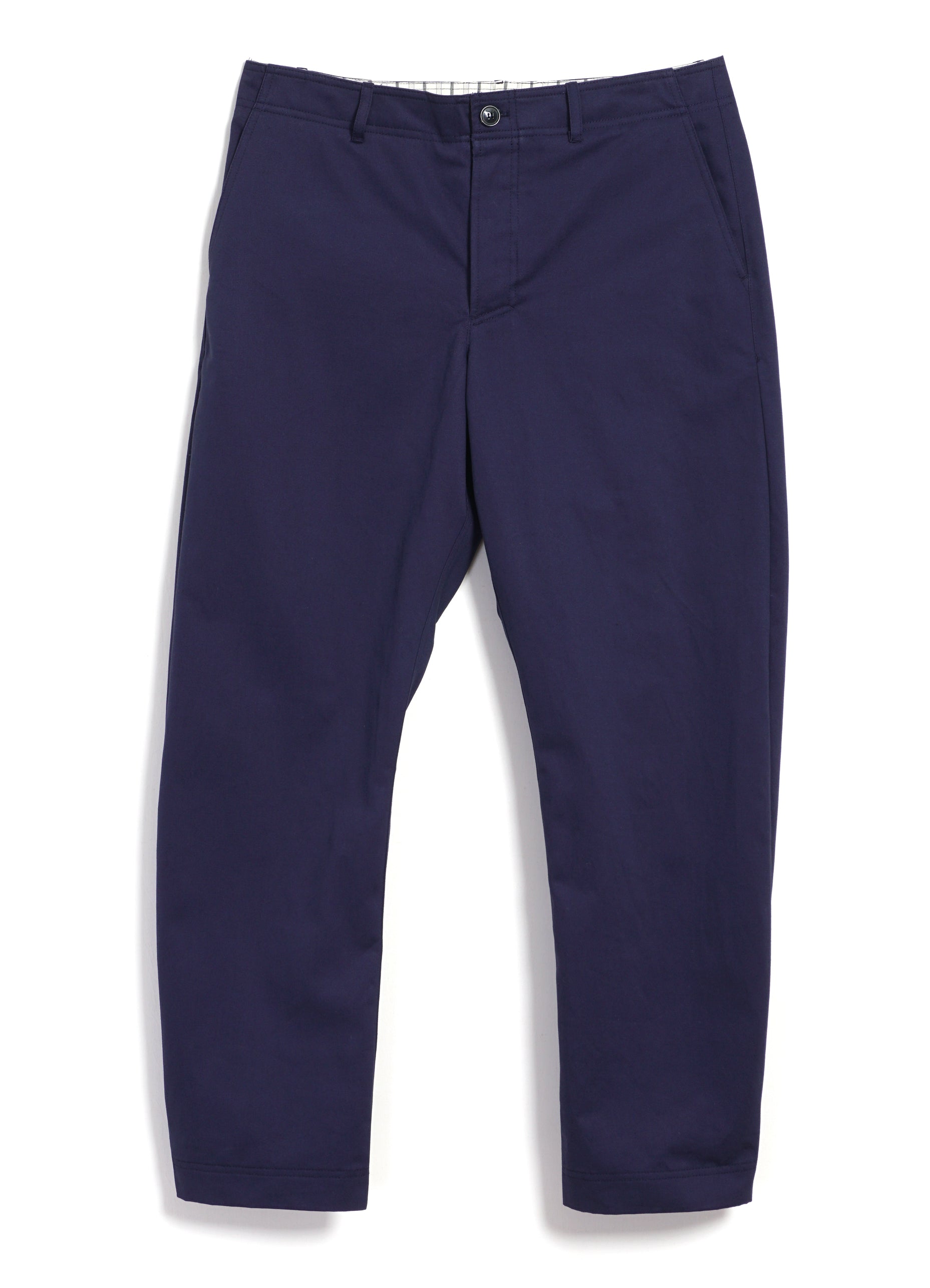 TRYGVE 32-56-3 | Loose Cut Tapered Trousers | Marine