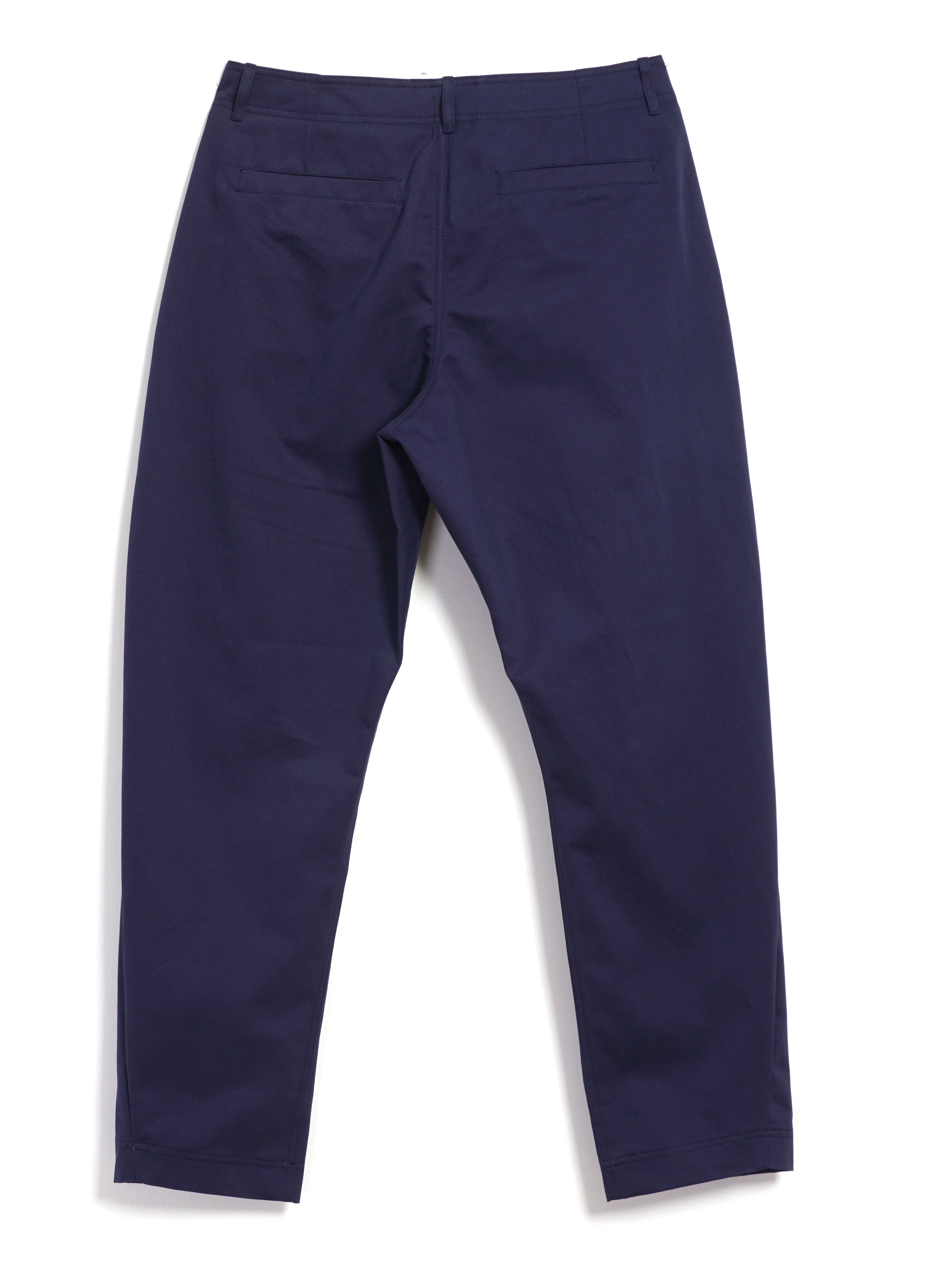 TRYGVE 32-56-3 | Loose Cut Tapered Trousers | Marine