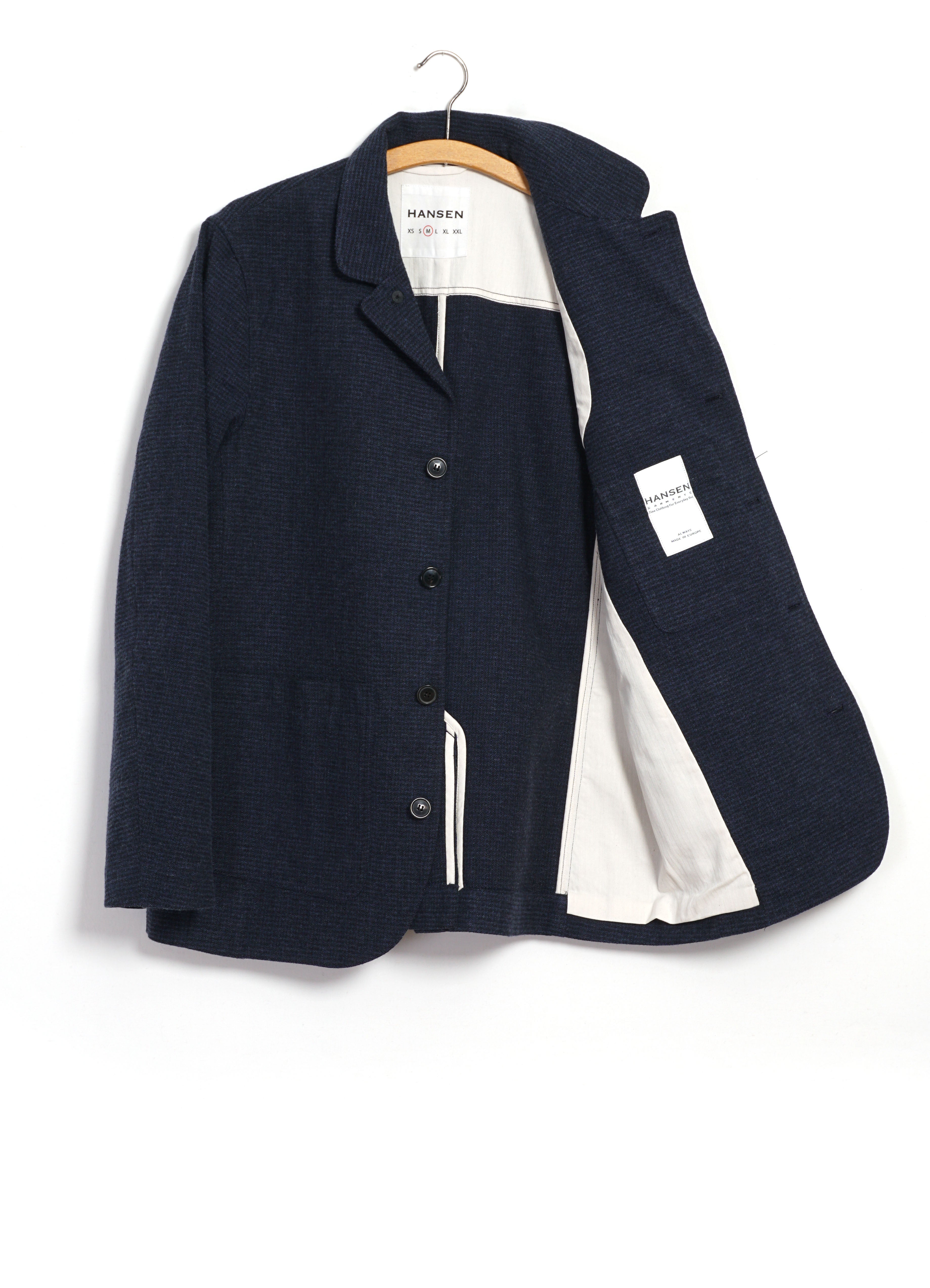 JOSEF 32-61-3 | Easy Four Button Blazer | Broken Blue