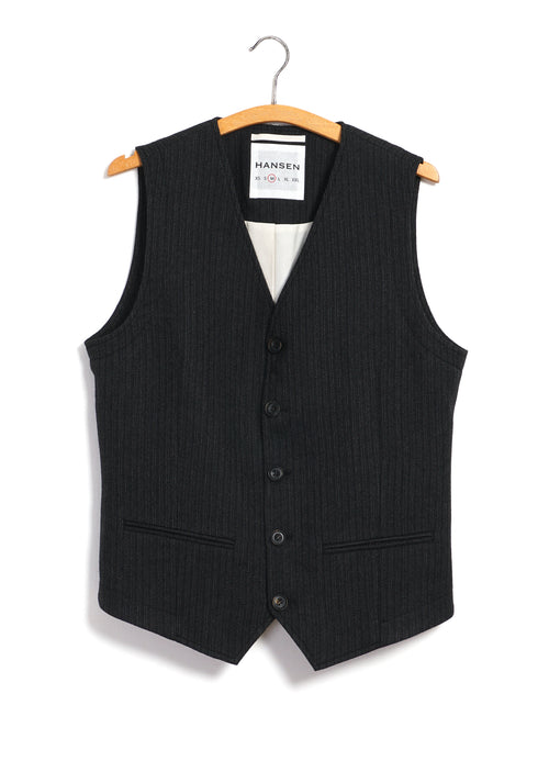 DANIEL 32-63-5 | Classic Waistcoat | Charcoal Stripes